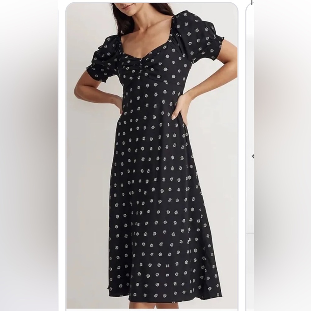 Madewell Midi Puff Sleeve Dress
